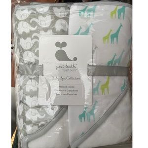 Just Born | 2 pack hooded towels